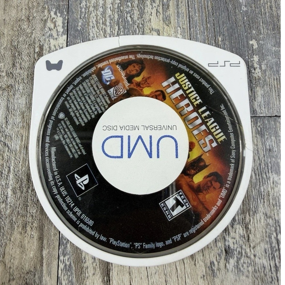Justice League Heroes Sony PSP UMD Game Disc ULUS-10214 DC Comics Batman